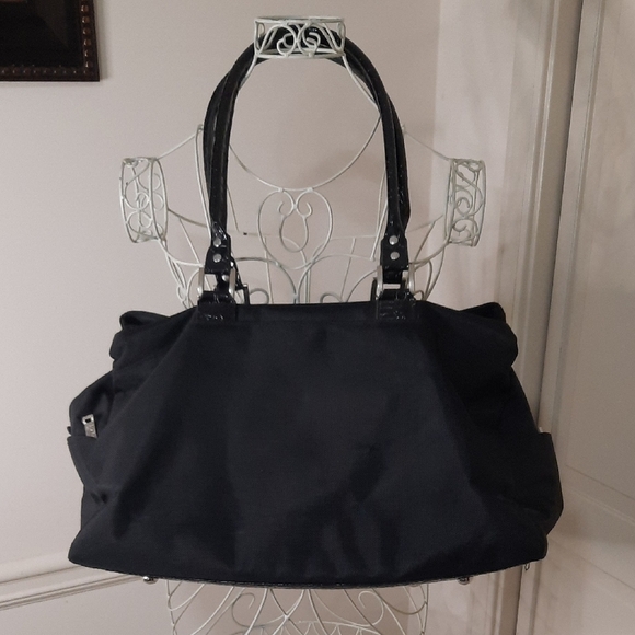 Nicole Miller New York Classic Black Overnight Shoulder Bag wi - Picture 3 of 14